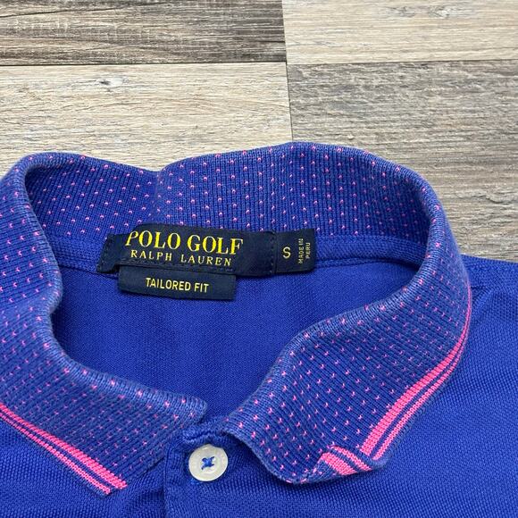 Polo Ralph Lauren Tailored Fit Blue Pink Womens S Short Sleeve Pique Polo‎ Shirt - Picture 4 of 10
